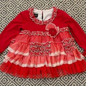 🎉 SOLD ON CP! EUC! 🎉 Like New! Isobella & Chloe 2T Boutique Red Blouse